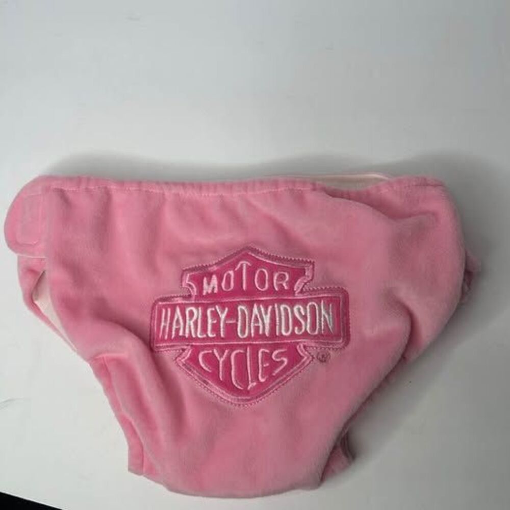 Vintage 2005 Harley-Davidson Pink Baby Diaper Cover 6-24 mos
